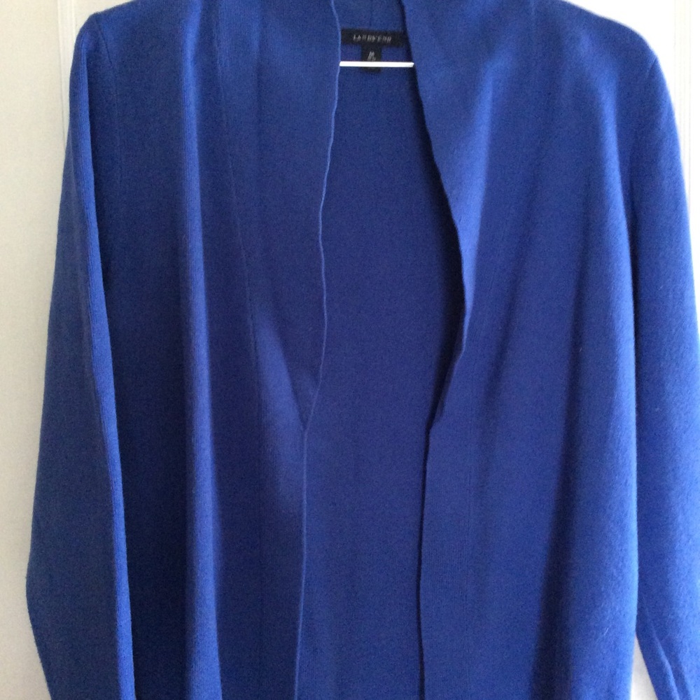 Lands End Cardigan, M, Blue, in great condition.